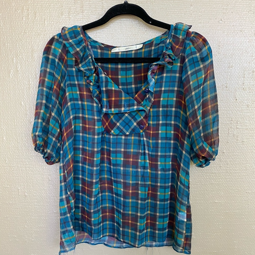 🌿Plaid Gibson Blouse🌿